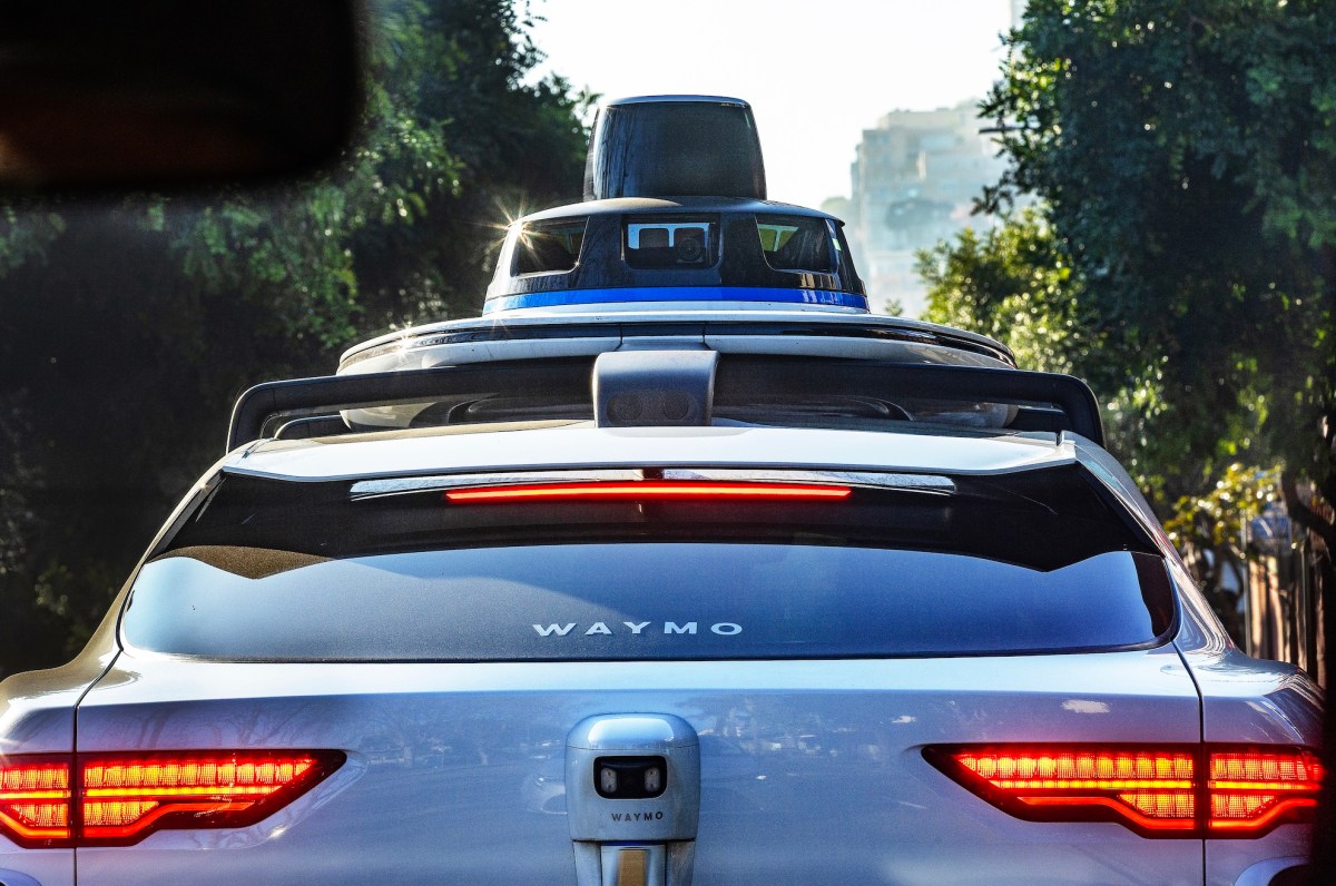 A Waymo equipped with 360 degree technology including 29 cameras, five lidars and six radar trackers