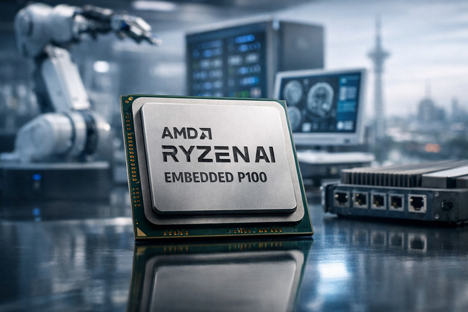 AMD Expands Ryzen AI Embedded P100 With Up to 12 Zen 5 Cores and 80 TOPS for Edge AI