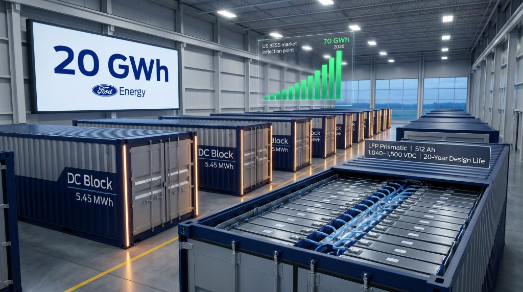 Ford Launches Ford Energy to Build 20 GWh of U.S. Battery Storage Annually