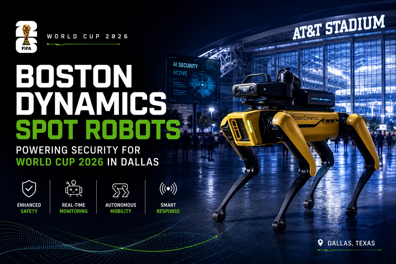 Boston Dynamics' Spot Robots Join Security at the 2026 World Cup in Dallas